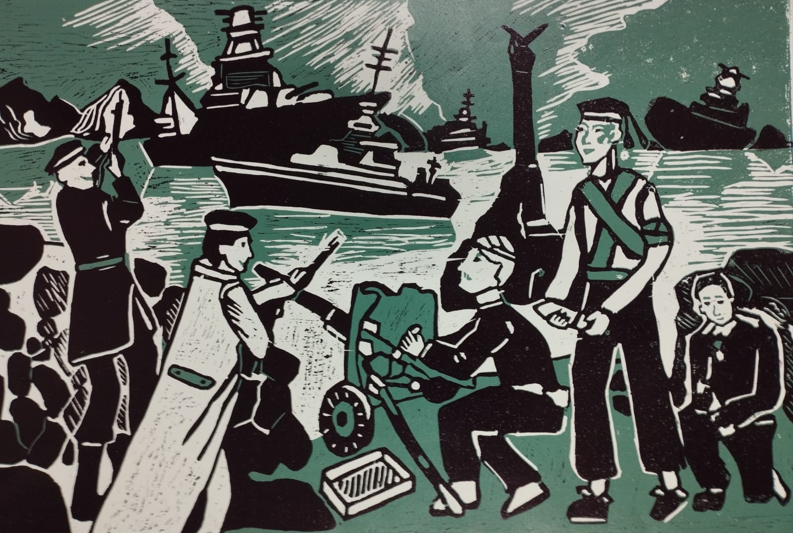 «Бой за Севастополь», Шадурская Дарья,  номинация «Графика», 13-15 лет, преподаватель  Терёхина Юлия Георгиевна, БОУ ДО «ДХШ № 1 им. Саниных»