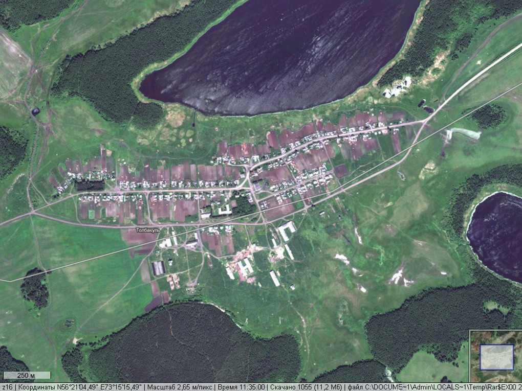 Снимок Талбакуля со спутника